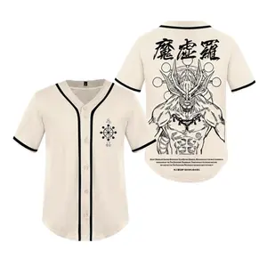 Mahoraga Jujutsu Kaisen Anime Jersey Shirt Retro Summer Trendy Anime Jersey Shirt Gift For Anime Lover, Jersey Outfit, Anime Baseball Jersey Merch, Manga Jersey Shirt For Anime Fan
