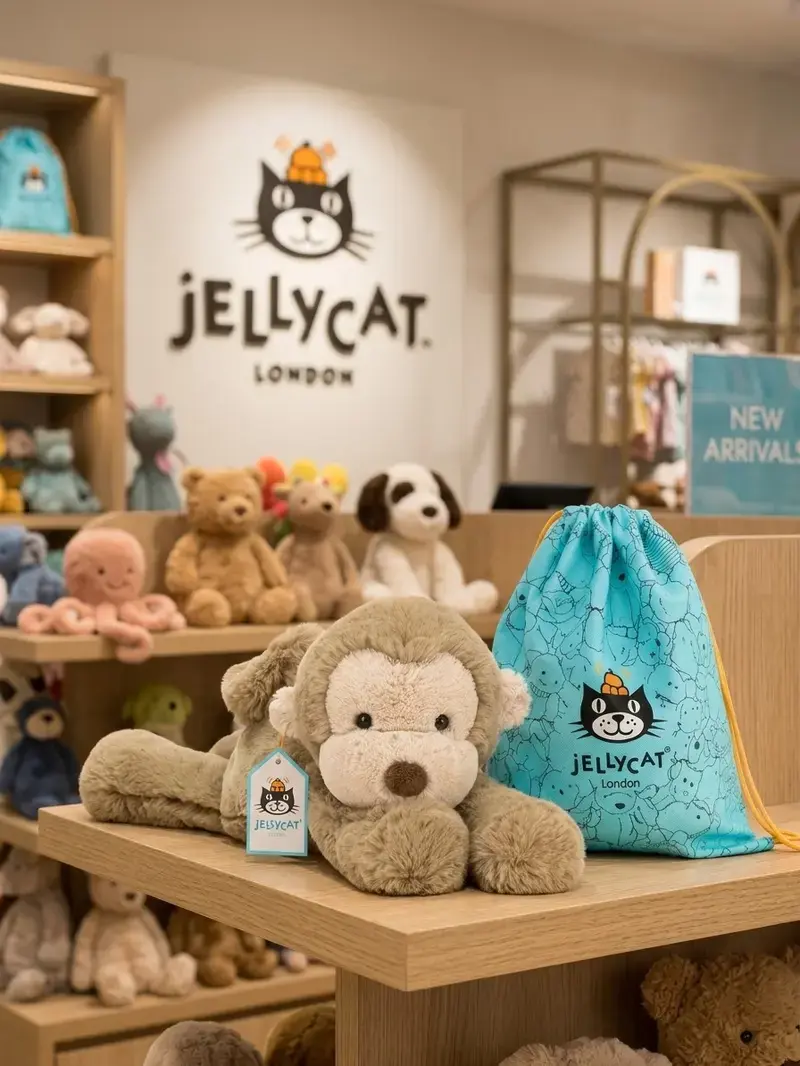 Official Jellycat Smudge Monkey Stuffed Animal | Ships from USA | Free Jellycat Gift Bag Included