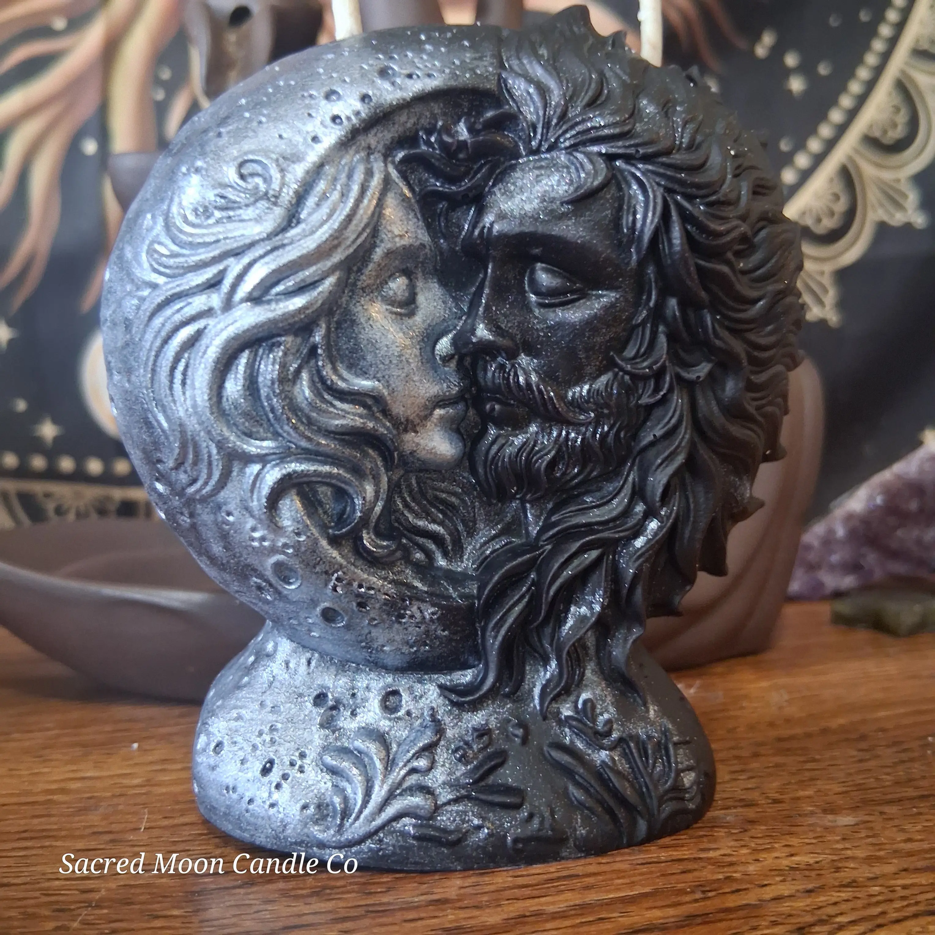 Sun and Moon Eternal Love Pillar Candle