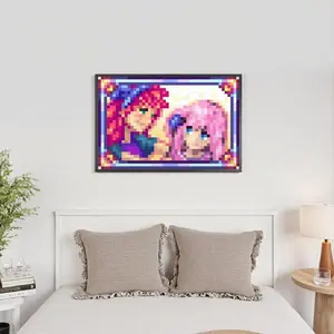 Terraria Paintings Posters Princess Style Game Poster Pixel Art Canvas Painting Black Frame Wall Decor Art Gift 12x18 16x24 24x36 Inches Flexible Size