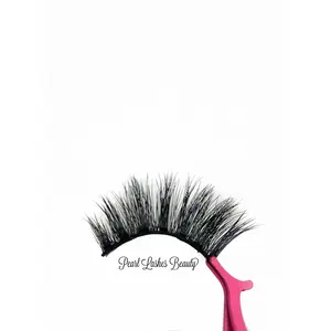 Baddie Makeup Synthetic Eyelashes Handmade 17mm Length 25 Wears
