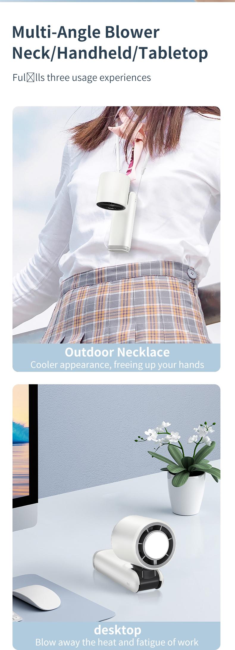 2026 New Portable Turbo Fan! 4000mAh Battery, Ice-Cooling Foldable, 5 Speeds + LED Display, Powerful Cooling Airflow, USB Rechargeable for /Travel/Work. Summer Must-Have! portable  fan outdoor activity turbo fan