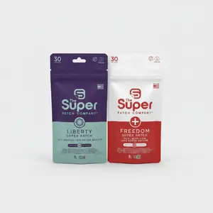 The Super Patch Company Liberty & Freedom Duo Bundle | Pain Relief + Mobility | Drug-Free | Vibrotactile Technology | 30 Patches Each | Made in USA