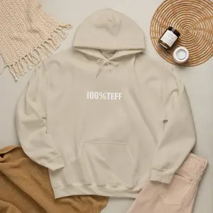 Men's 100% TEFF Hoodie, Casual Comfortable Men's Top for Daily Wear