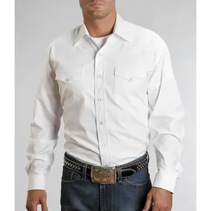 Stetson Mens LS Snap 2 Pocket Solid Pinpoint