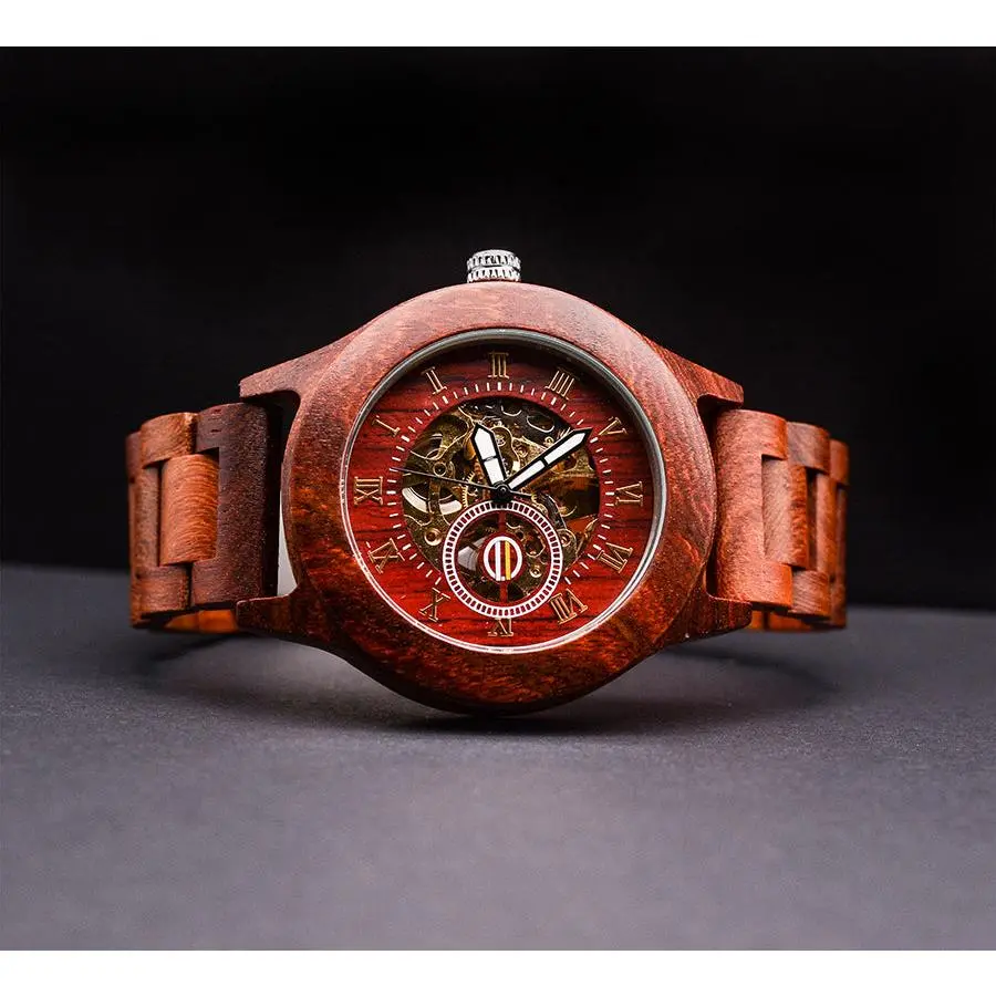 Premium Eco-Friendly Manual Mechanical Wooden Watches For Men