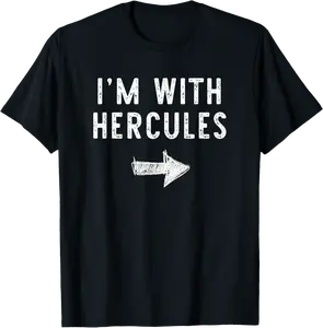 I'm With Hercules Costume Halloween Matching Couple T-Shirt - Angelacarcam Shop 57B0DJSQ85CC