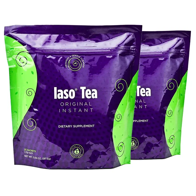 Iaso Instant Regular Cleansing Tea 2 Bags 50 Sachets for Regular Cleansing Routines