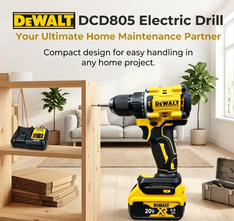 DeWalt DCF805 12V-Max Brushless Cordless Drill Driver, 90nm Torque, Anti-Kickback, Variable-Speed Adjustment, Built-In LED Light, Compact, Rechargeable, for Wood/Metal Drilling & Hardware Fastening DIY Power Tools, Power Drill Drivers