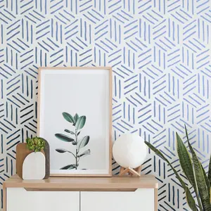 LORTIE- Modern Geometric Wall Stencil- Hexagon Wall Stencil- Reusable Stencils For Painting