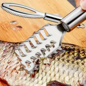 2PCS stainless steel fish scale spatula, seafood knife, fish scale remover, tools for easily removing fish scales, fish scale cleaning tools, kitchen tools