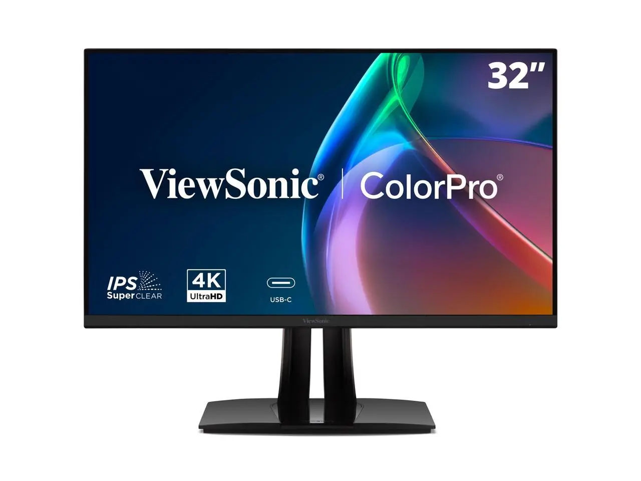 ViewSonic VP3256A-4K 32 Inch 4K ColorPro Monitor, IPS Panel with 100% sRGB and Pantone Validated for Professional Content Creation, Advanced Ergonomics, 100W USB-C, HDMI, and DisplayPort Inputs