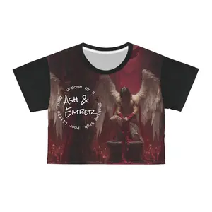 Poor Little Thing (Avalbane) Ash & Ember Crop Tee, Artistic Top, Unique Graphic Shirt, Gift for Art Lovers, Spiritual Apparel