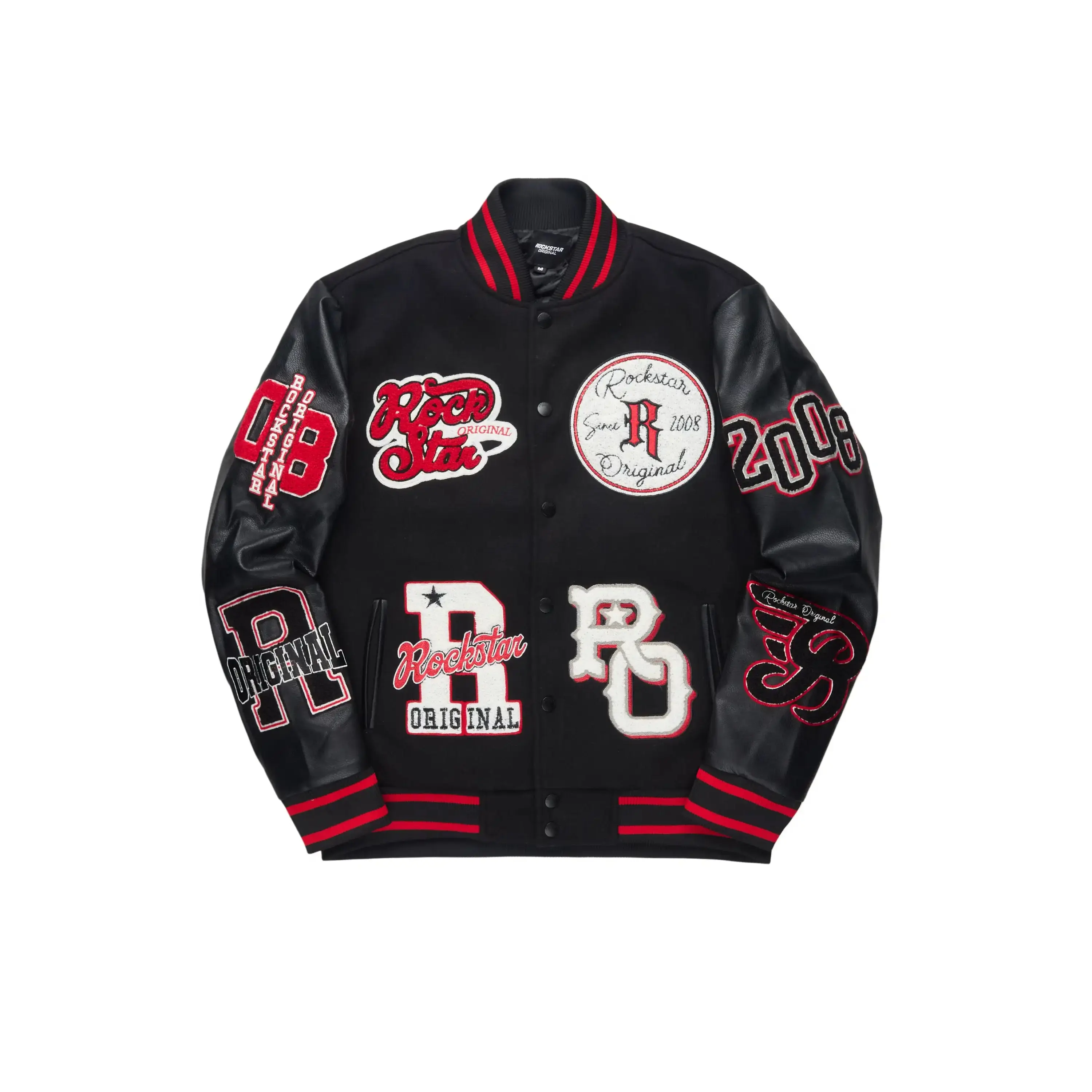 Ghoster Black/Red Varsity Jacket