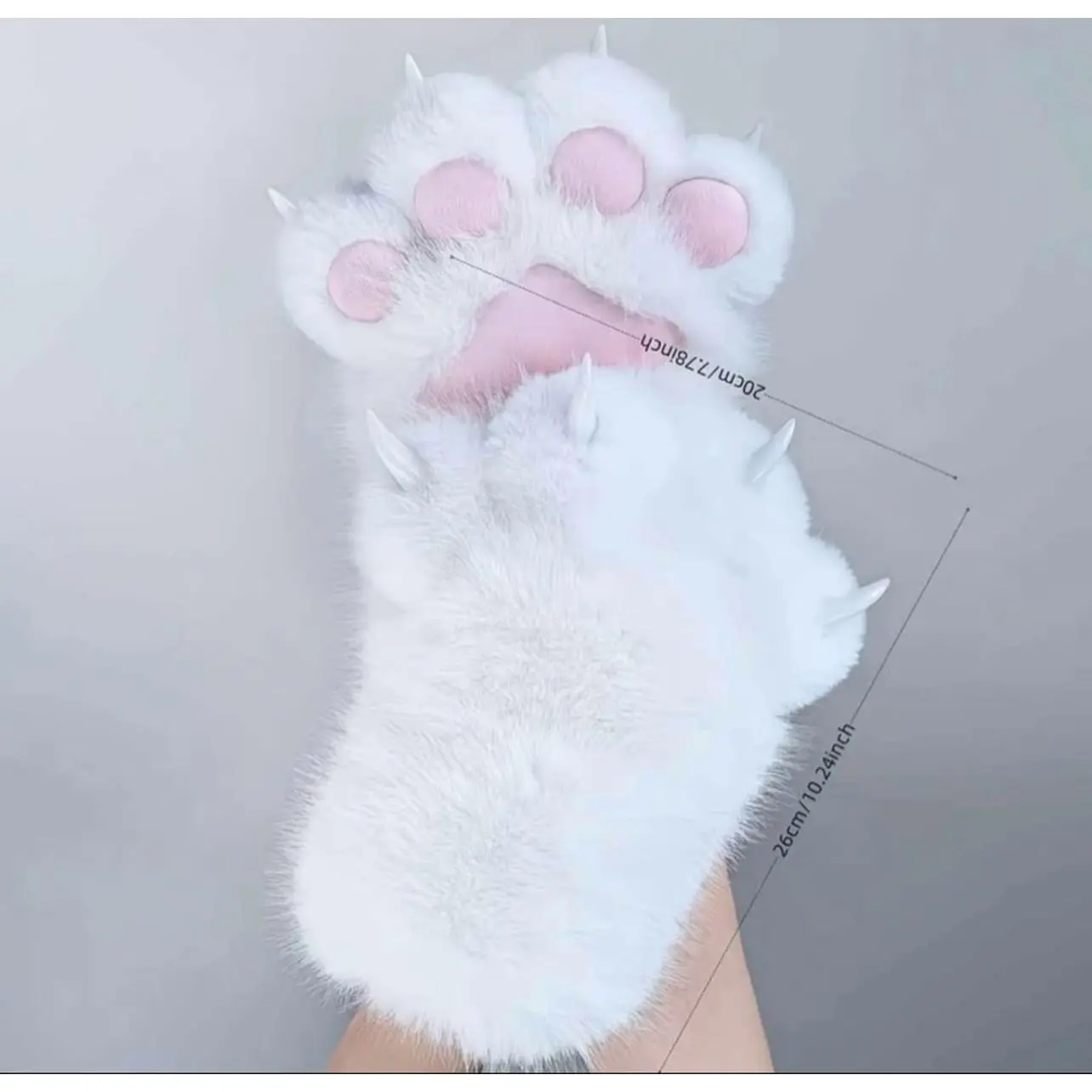 Cute Kitty Paw Gloves for Kids and Adults Soft Furry Design Wearable Anywhere 26cm x 10.4inch