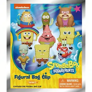 12pcs Officially Licensed SpongeBob SquarePants Series Keychain Blind Bags Mystery Mini Figure Random Anime Action Figures Accessories Anime Character Cartoon Bag Charms Collectible Ornament Surprise Gifts