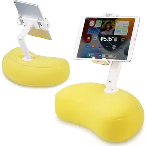 Tablet Stand Pillow, Compatible with 4.7"-15.6" Phone/Tablet, iPad, , ,, Kindle, 360?Adjustable Phone Pillow Holder for Bed with Crescent Shape Design, Detachable & Washable