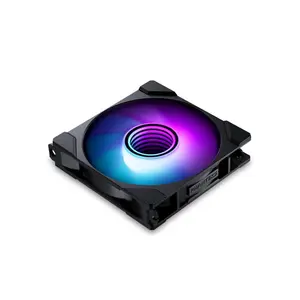 Phanteks M25-120 Gen2 Reversed Blade, 120mm ARGB High Performance Cooling Fans, Daisy-chain Unified Fan Frame, Infinity Mirror hub, single cable connection, Black