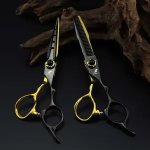 6.0 Inch High-End Hair Cutting Scissors, 440C Stainless Steel, Home Use, Ergonomic Right Hand Design, Unisex