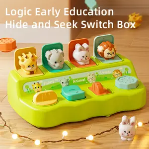 Baby cause and effect toys early education children's intelligence hide and seek pop-up mechanism switch box