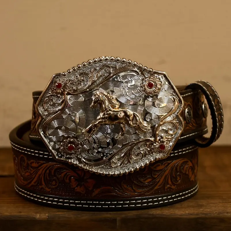 Silver/Gold Wild Horse Buckle