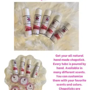 Handmade natural chapstick and lip balm