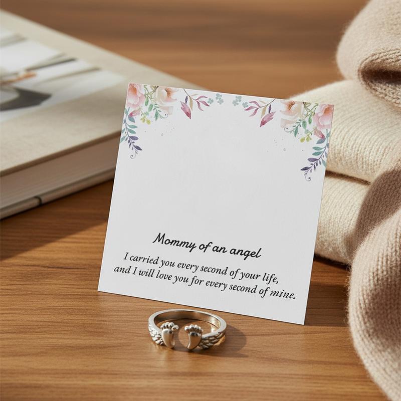 SGGUI Adjustable Angel Wing Loss Son/Daughter Mommy of an Angel Memorial Jewelry Sympathy Gift for Women Mom