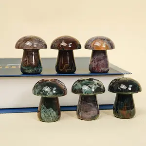 Ocean jasper mushuroom，Crystal Decorative Ornaments