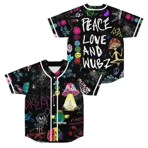 URBAN BASEBALL JERSEY | New Arrival 2026 DJ LSDream Mushroom Rave Baseball Jersey - Gift for Music Fans EDM Fan, For The Raver in the world Rave Music Gift for Fans Gifts for Women and Men Shirt
