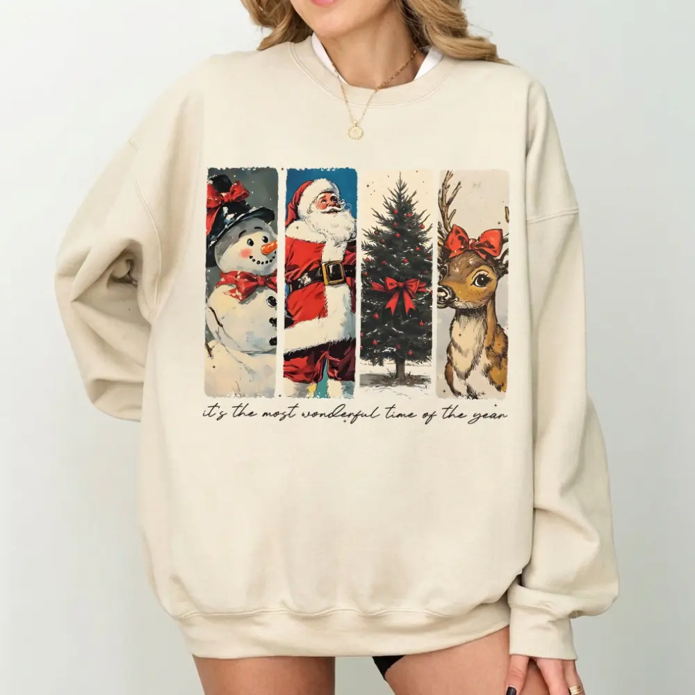 Retro Merry Sweatshirt, Merry Christmas Sweatshirt, Womens Christmas Shirt, Festive Holiday Sweater, Cute Christmas Gift, Christmas Shirt