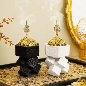 1pc Creative Resin Incense Burner, Unique Arabic Candle Holder, Elegant Desktop Decoration for Living Room, Home, Party