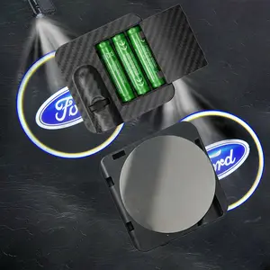 2-piece new upgraded magnetic wireless LED car door greeting light | Ghost logo projector | For Ford models | Includes battery
