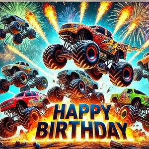 Monster truck edible icing images