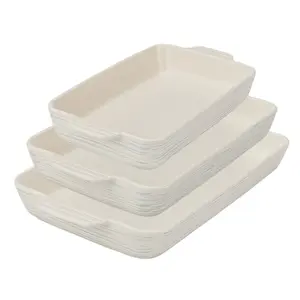 Pyrex® 3-Piece Rectangular Ceramic Bakeware Set