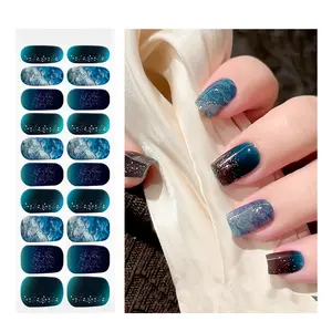 5-Minute Manicure! Semi Cured Gel Nail Strips, Specially for Ladies, Easy and Quick to Apply, Requires UV Light, Waterproof Nail Stickers.