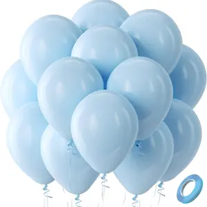 12 Inch Blue Series Party Balloons, 35/60 Pcs Pastel Light Blue Sky Royal Vintage Ocean Blue Latex Balloons, Perfect for Birthday Graduation Anniversary Wedding Baby Shower Gender Reveal Retirement Father's Day Single Party Decor