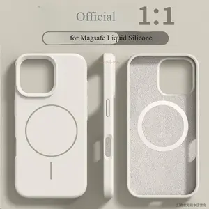 Official Liquid Silicone Magsafe Case For iPhone 16 14 15 Plus 11 12 13 16 Pro Max Magnetic Wireless Charge Protector Soft Cover