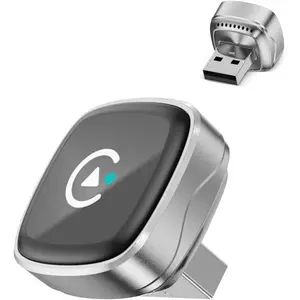 Ultra Mini Wireless CarPlay & Android Auto USB Adapter Dongle, iOS 10+ & Android 10+ Compatibility, USB Plug-in, Plug-and-Play, Wireless Sync, Auto-Reconnect, Stable No-Lag Car Electronics Accessory
