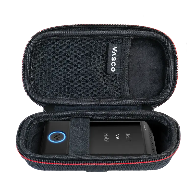 Zipped Case for Vasco Translator M4  Protective Zipped Hard Shell Cover for Vasco M4 Translator (Black) | Waterproof protection for your translator | Universal travel case for your device