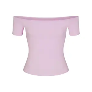 SKIMS COTTON JERSEY OFF THE SHOULDER TOP