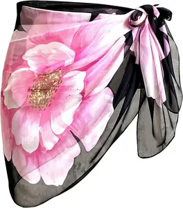 Women's Short Sarong Wrap Skirt Chiffon Swimsuit Cover up Beach Pareo Wraps