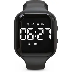 Non-Bluetooth Led Fitness Tracker Watch,Digital Pedometer Watch,with Step Counting/Distance/Calories/Stopwatch/Alarm Clock, Great Gift for Kids Teens Girls Boys Xmas