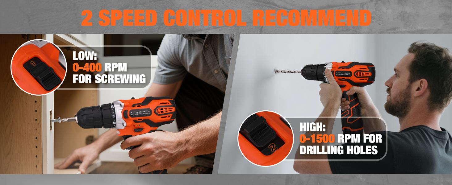 255-Piece Tool Set - Tool Kit with 12V Cordless Drill Driver, Toolbox Storage Case with Drawer, General Household Drill Set for DIY Projects, Home Repairs, Handyman