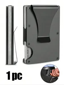 Carbon fiber metal card holder, anti-theft, NFC, ultra-thin, compact, large-capacity demagnetizing wallet, bank card holder; aluminum alloy ultra-thin scratch-resistant wallet, easy-to-access bill holder; multi-functional metal wallet, everyday gift.