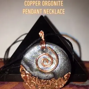 Organic Copper Orgonite Pendant Necklace Gift - Elegant Design with Copper Finish and Organic Elements