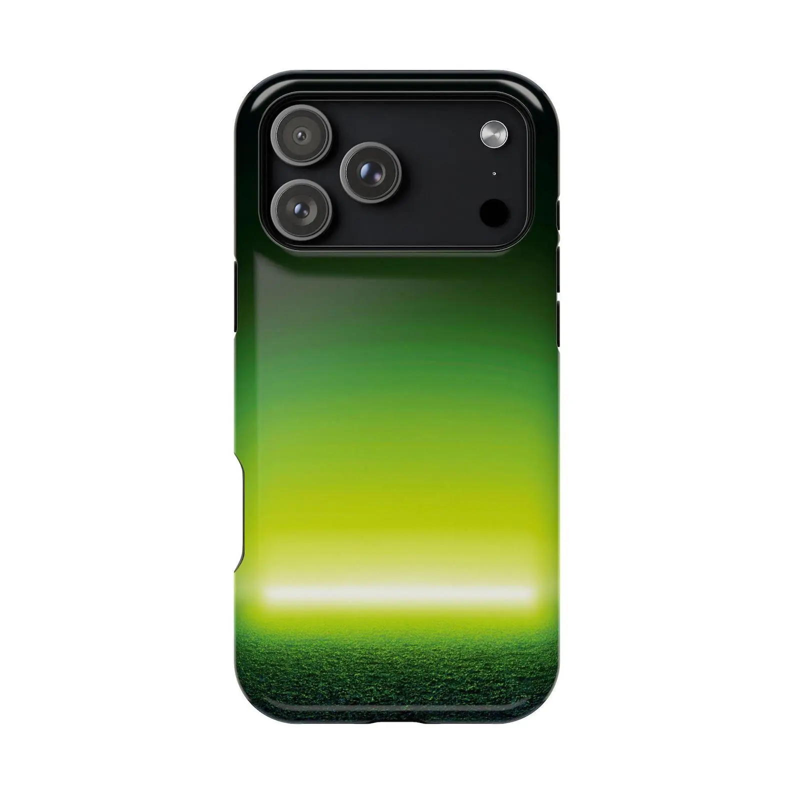 Neon Lime Green Gradient Color Fade Phone Case: iPhone 17 17e 16 15 14 13 12 Pro Max Air | Galaxy S26 | MagSafe Wireless Charging