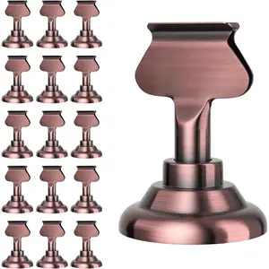 16PK Table Number & Place Card Holders - 1.7 Inch Steel Holders for Photos,  Signs, Memo Notes, Weddings, Restaurants, Birthdays (Copper)
