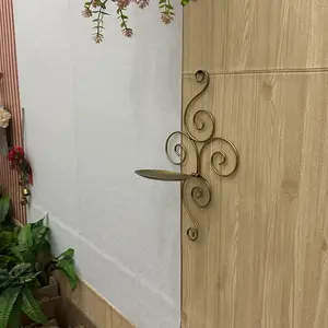 Vintage Copper Forging Iron Spiral Wall Mounted Candle Holder, Column Shape Wax Decorative Lamp, Rustic Farmhouse Home Decoration, Home Accessories, Vintage Candle Stand