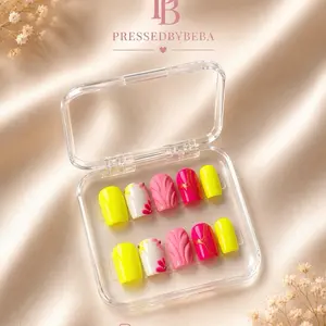 Nails para este hermosos verano listo para ponerla en menos de 10 minuto para chicas que le gusten los colores fuerte y bellos hechas a manos por una técnica de nails