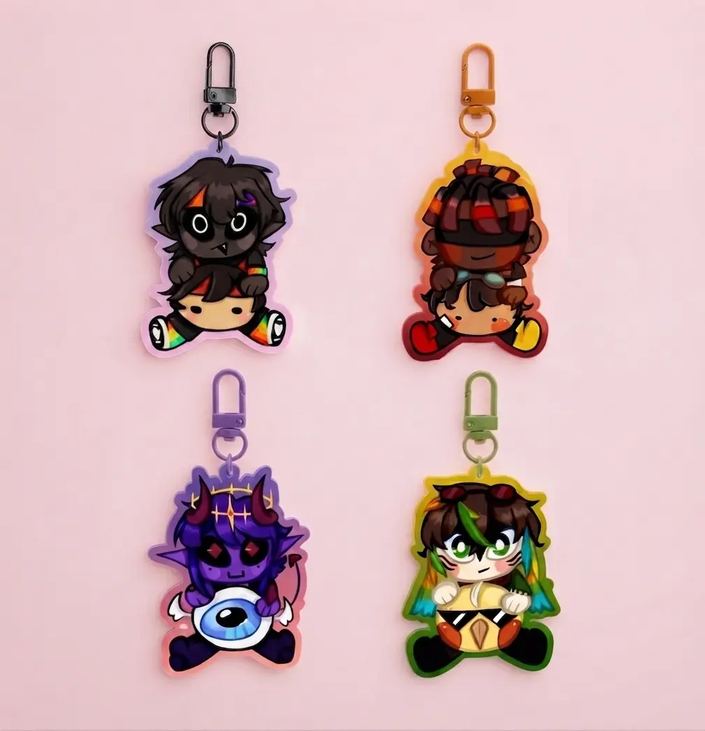 Unstable Universe MCYT Yt Translucent Acrylic Keychain, YT Portable Universe & Lifesteal SMP Keychains.